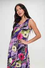 Load image into Gallery viewer, Plus Size Print Tank Long Dress Sleeveless- 7000BN-TXP1-W408
