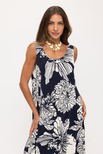 Load image into Gallery viewer, Plus Size Print Tank Long Dress Sleeveless-7000BN-TXP1-W498 - Jostar Online
