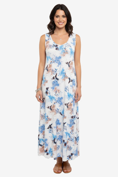 Print  Long Tank Dress Print -7000BN-TRP1-W519