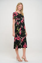 Load image into Gallery viewer, Plus Size Print  Long Dress Short Sleeve - 7002BN-SXP1-W431

