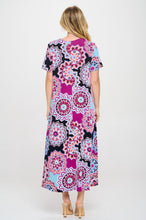 Load image into Gallery viewer, Print Long Dress Short Sleeve -7002BN-SRP1-W439
