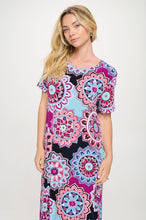 Load image into Gallery viewer, Print Long Dress Short Sleeve -7002BN-SRP1-W439
