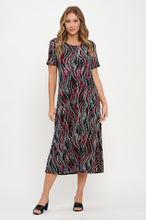 Load image into Gallery viewer, Print Long Dress Short Sleeve -7002BN-SRP1-W469
