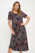 Load image into Gallery viewer, Print Long Dress Short Sleeve -7002BN-SRP1-W469
