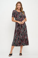 Load image into Gallery viewer, Print Long Dress Short Sleeve -7002BN-SRP1-W469
