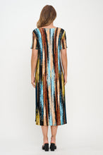 Load image into Gallery viewer, Plus Size Print  Long Dress Short Sleeve - 7002BN-SXP1-W470
