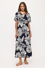 Load image into Gallery viewer, Print Long Dress Short Sleeve -7002BN-SRP1-W498
