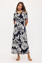 Load image into Gallery viewer, Print Long Dress Short Sleeve -7002BN-SRP1-W498
