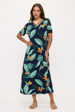 Load image into Gallery viewer, Print Long Dress Short Sleeve -7002BN-SRP1-W502
