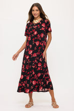 Load image into Gallery viewer, Print Long Dress Short Sleeve -7002BN-SRP1-W508
