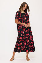 Load image into Gallery viewer, Print Long Dress Short Sleeve -7002BN-SRP1-W508
