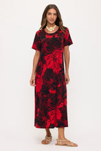 Load image into Gallery viewer, Print Long Dress Short Sleeve -7002BN-SRP1-W512
