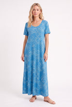 Load image into Gallery viewer, Plus Size Print  Long Dress Short Sleeve - 7002BN-SXP1-W536
