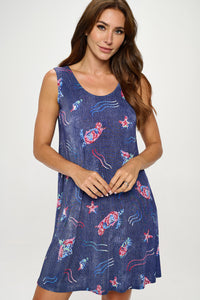 Print Missy Tank Dress-7003BN-TRD1-D007