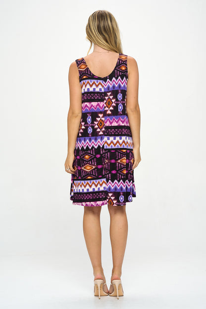 Print Missy Tank Dress - 7003BN-TRP1-W407