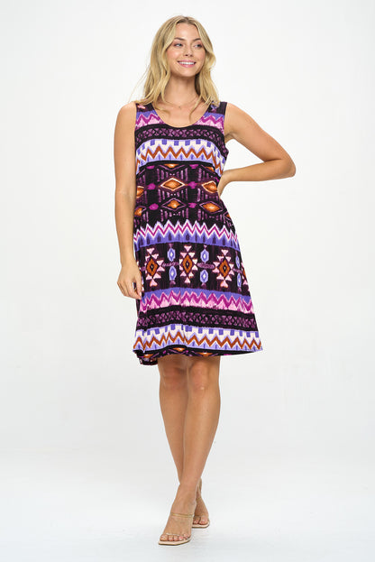 Print Missy Tank Dress - 7003BN-TRP1-W407