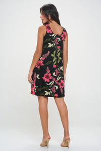 Plus Size Print Missy Tank Dress- 7003BN-TXP1-W431