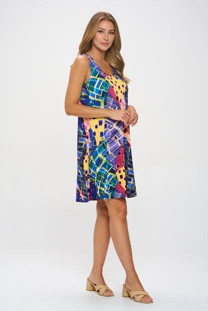 Print Missy Tank Dress-7003BN-TRP1-W441