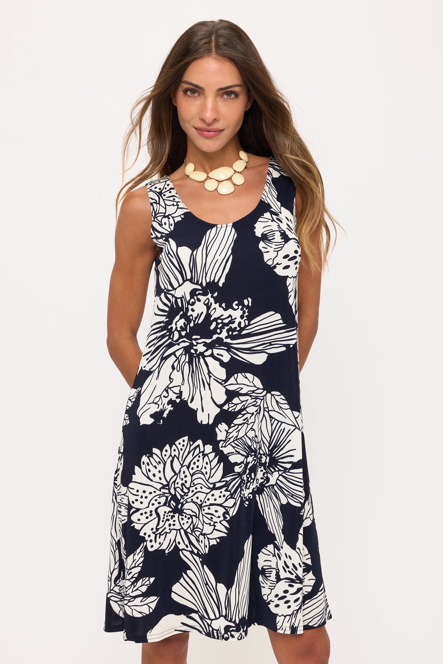 Print Missy Tank Dress-7003BN-TRP1-W498