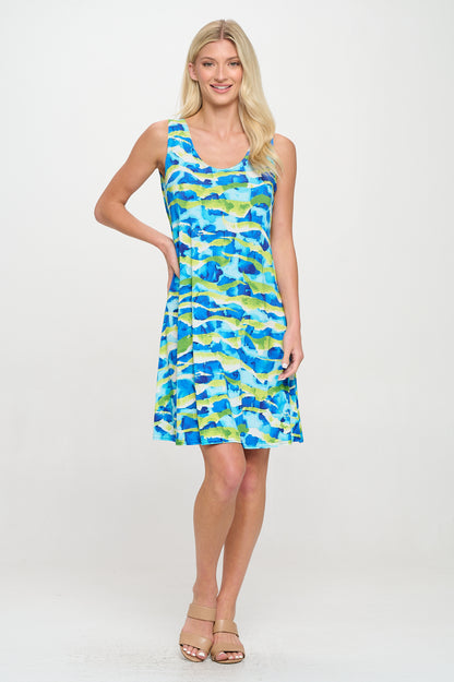 Print Missy Tank Dress Sleeveless Prints - 7003HT-TRD1-D010