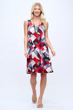 Load image into Gallery viewer, Printed Sleeveless Dress- 7003HT-TRP1-W455 - Jostar Online
