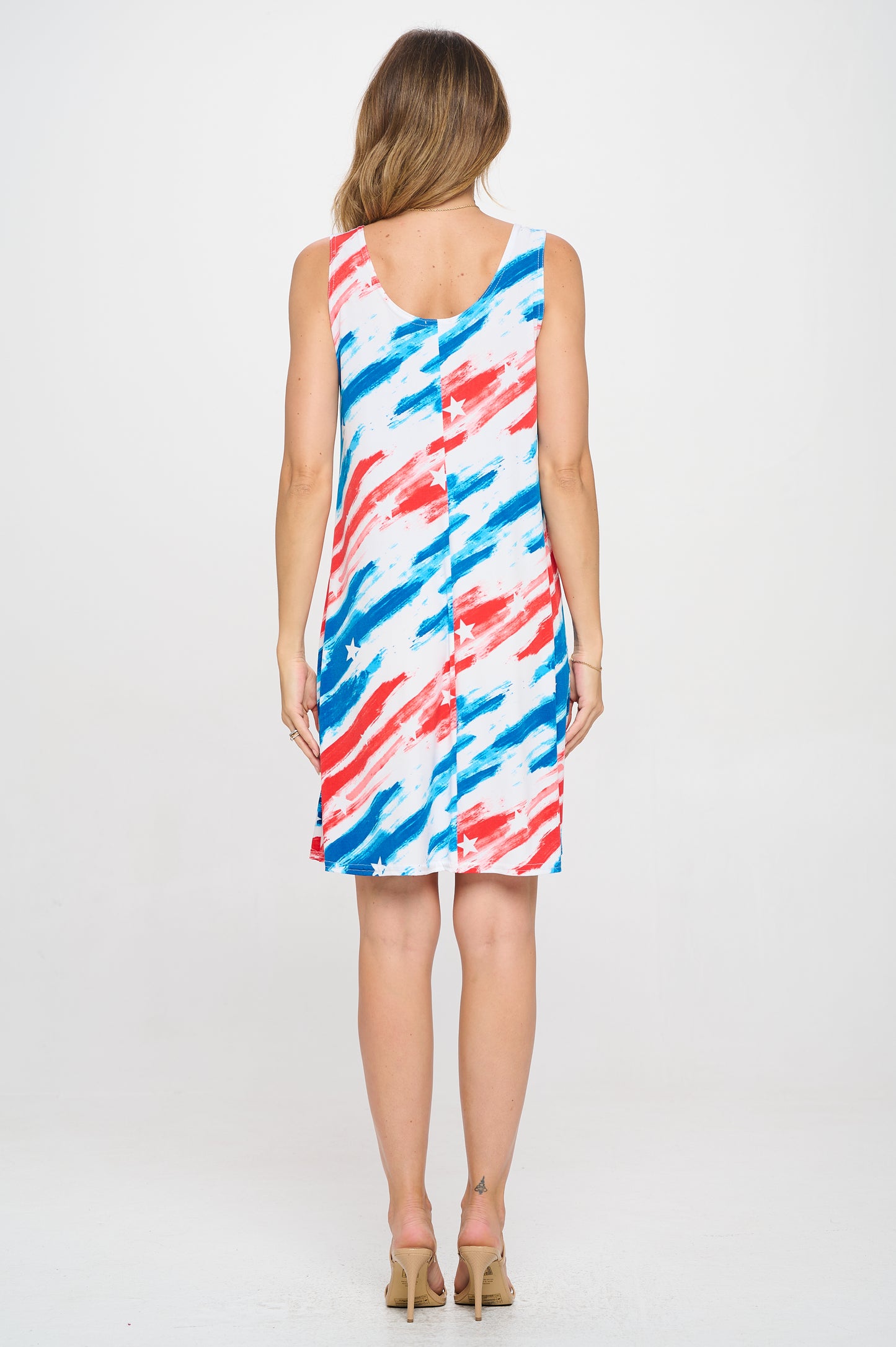 Print Missy Tank Dress Sleeveless Prints - 7003HT-TRP1-W384