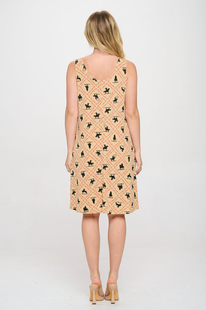 Print Missy Tank Dress Sleeveless Prints - 7003HT-TRP1-W443