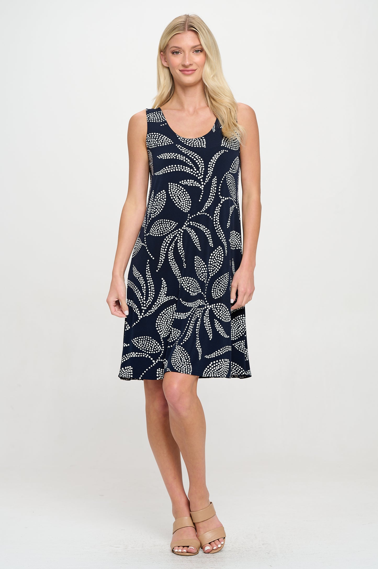 Print Missy Tank Dress Sleeveless Prints - 7003HT-TRP1-W446