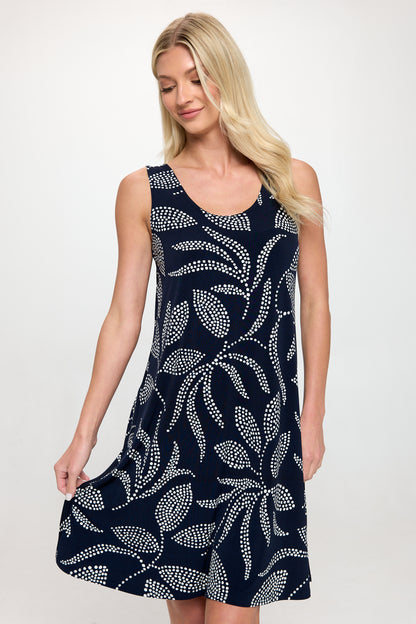 Print Missy Tank Dress Sleeveless Prints - 7003HT-TRP1-W446