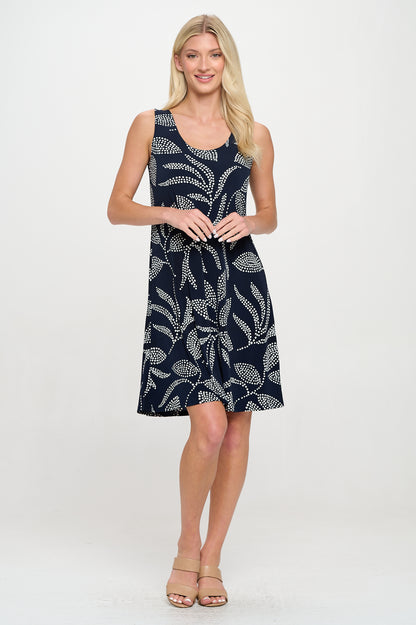 Print Missy Tank Dress Sleeveless Prints - 7003HT-TRP1-W446