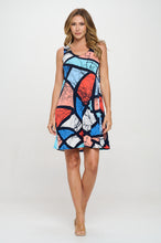 Load image into Gallery viewer, Printed Sleeveless Dress- 7003HT-TRP1-W450
