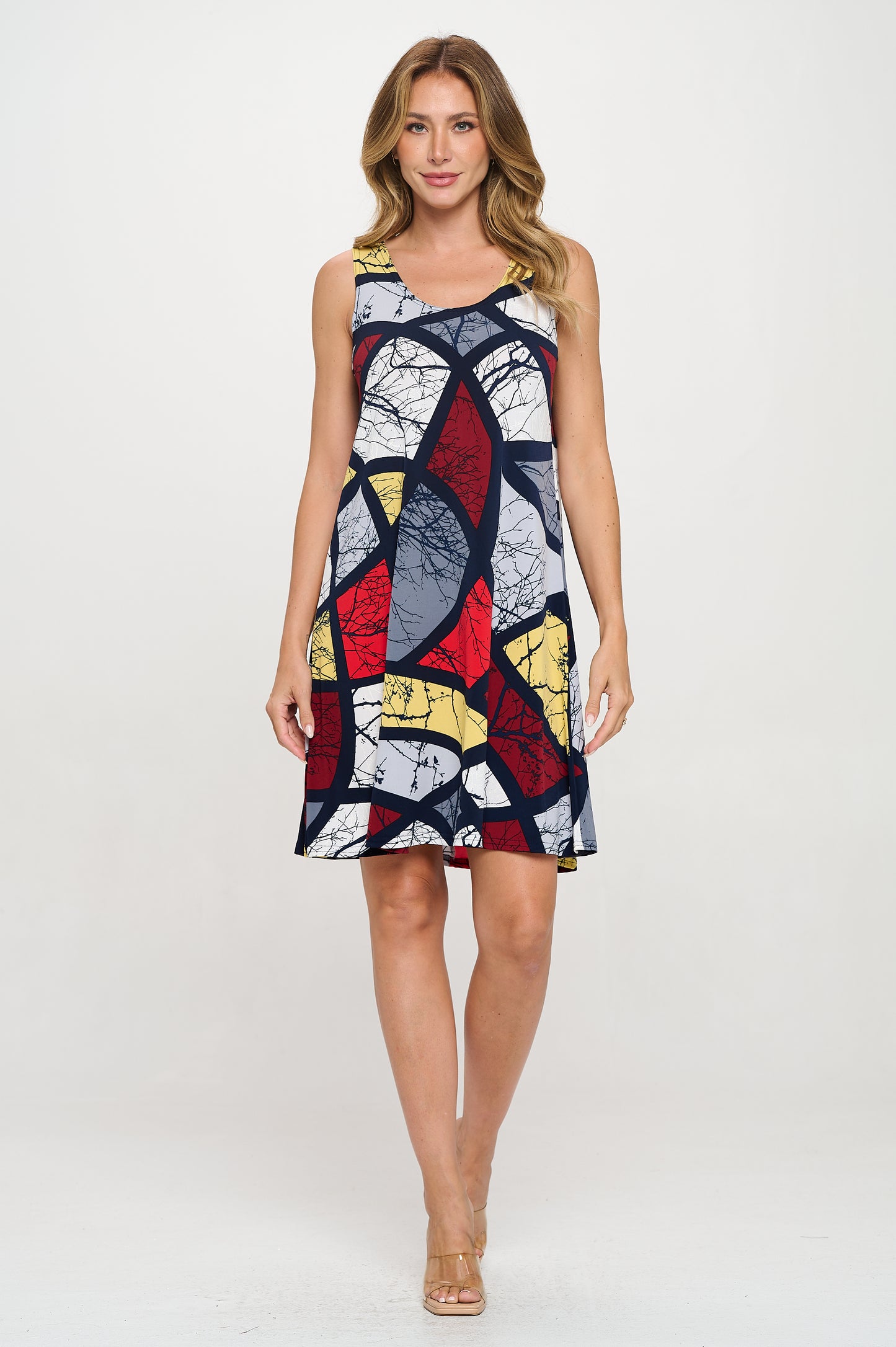 Print Missy Tank Dress Sleeveless Prints - 7003HT-TRP1-W450