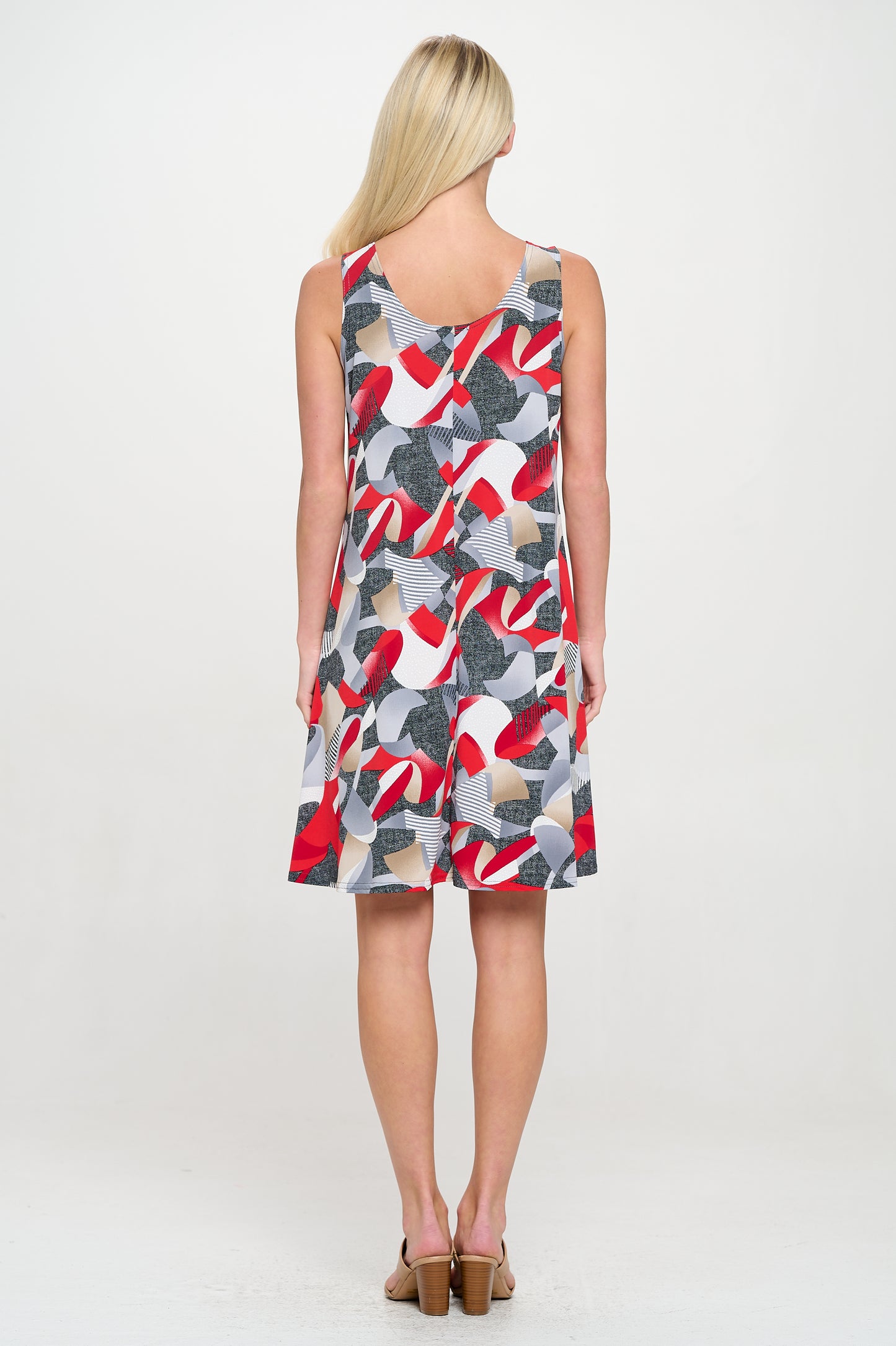 Print Missy Tank Dress Sleeveless Prints - 7003HT-TRP1-W453