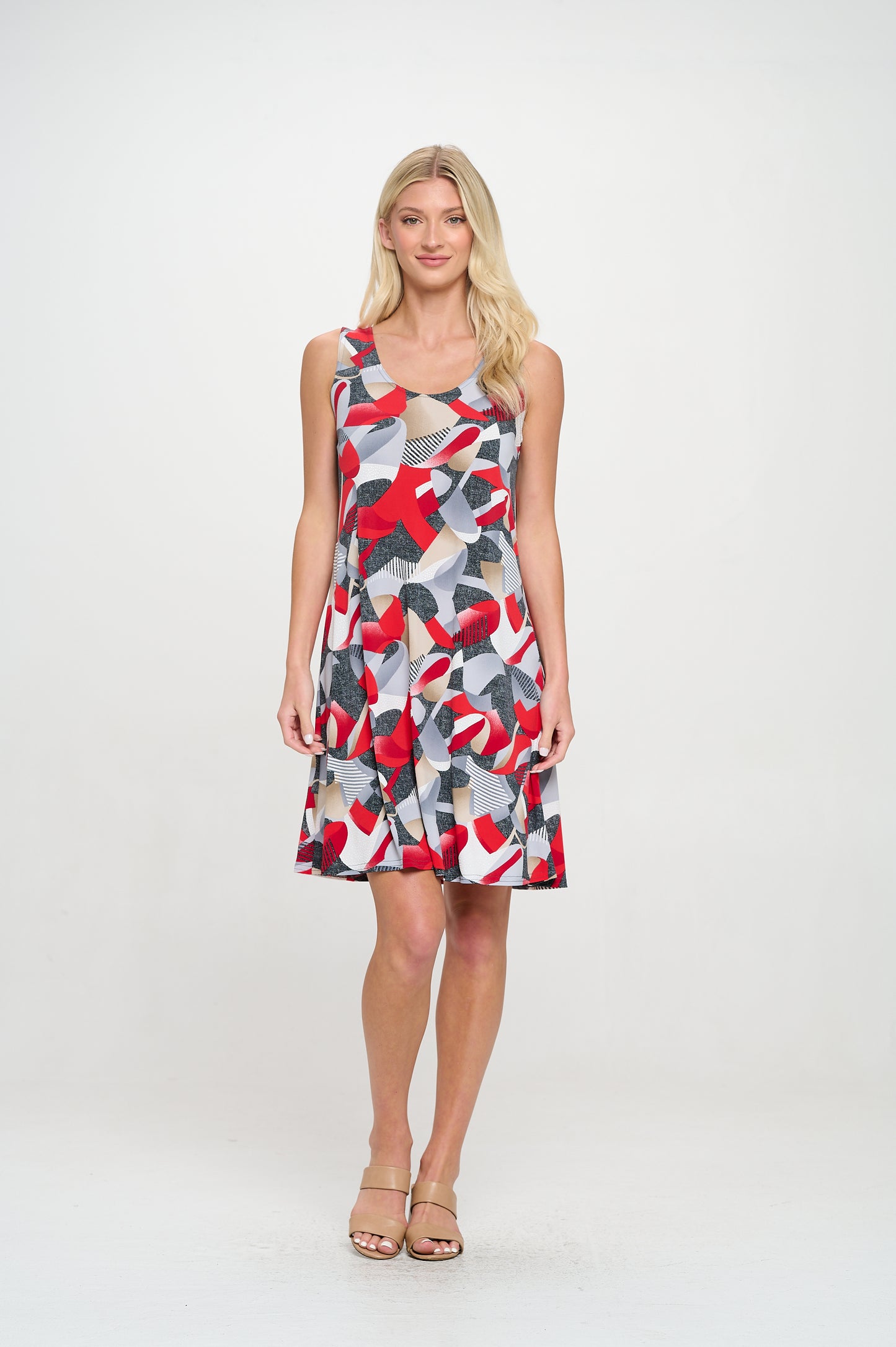 Print Missy Tank Dress Sleeveless Prints - 7003HT-TRP1-W453