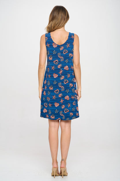 Print Missy Tank Dress Sleeveless Prints - 7003HT-TRP1-W460