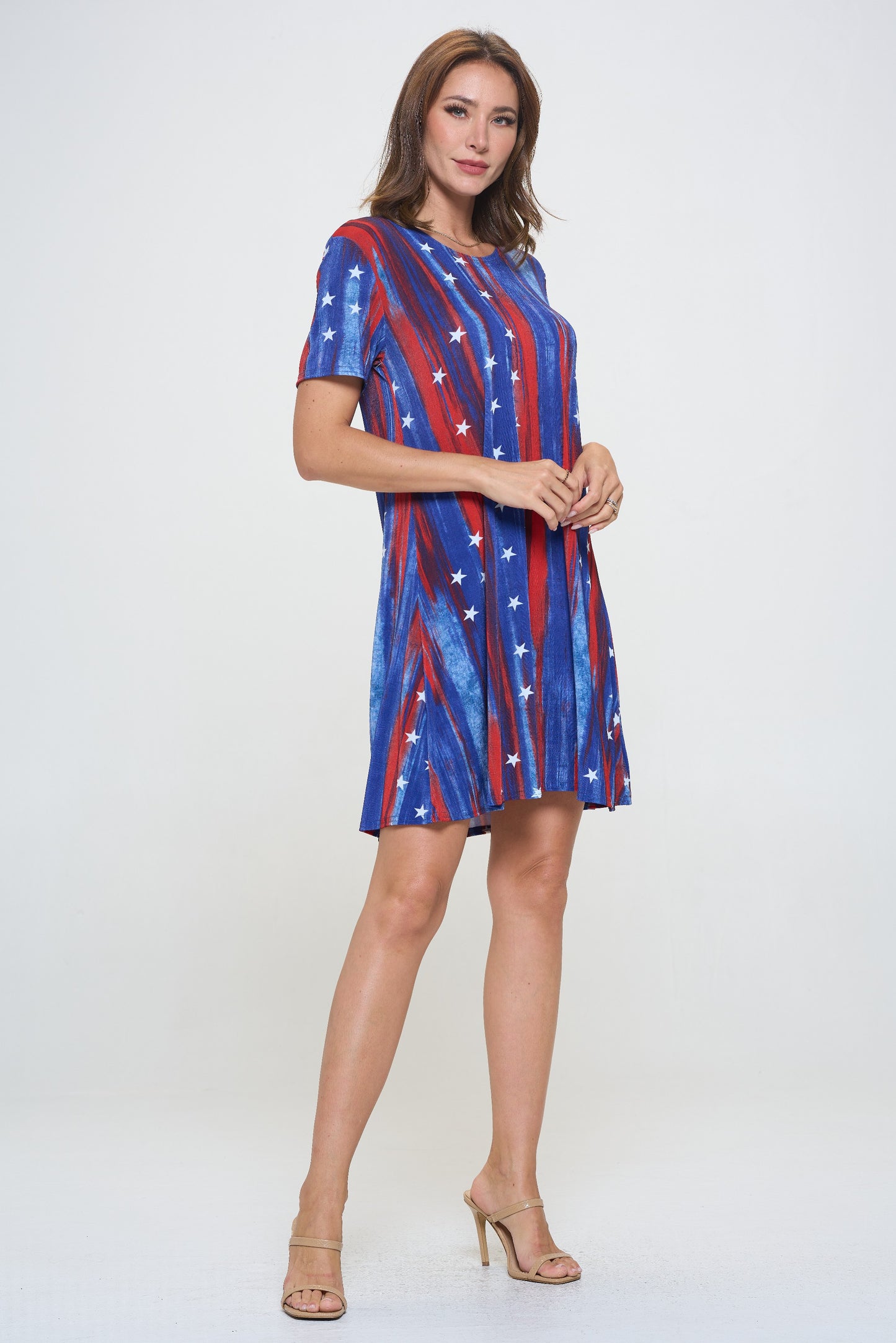 BNS Missy Dress Short Sleeve Print-7004BN-SRD1-D005
