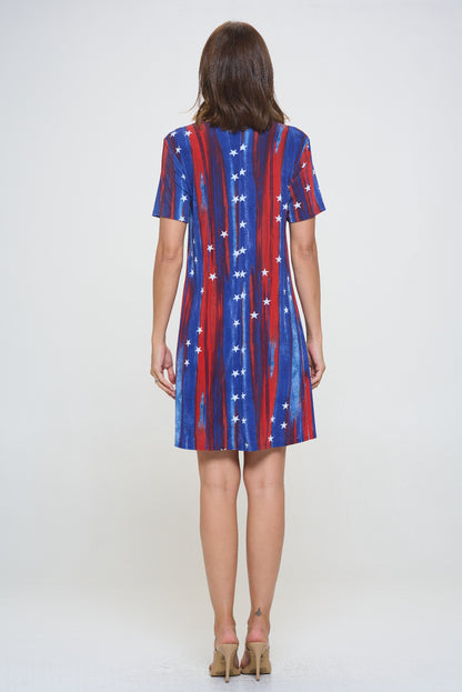 BNS Missy Dress Short Sleeve Print-7004BN-SRD1-D005