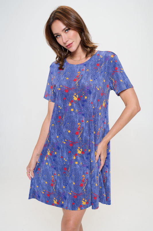 BNS Missy Dress Short Sleeve Print-7004BN-SRD1-D006