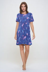 Plus Size Print Missy Dress Short Sleeve-7004BN-SXD1-D007