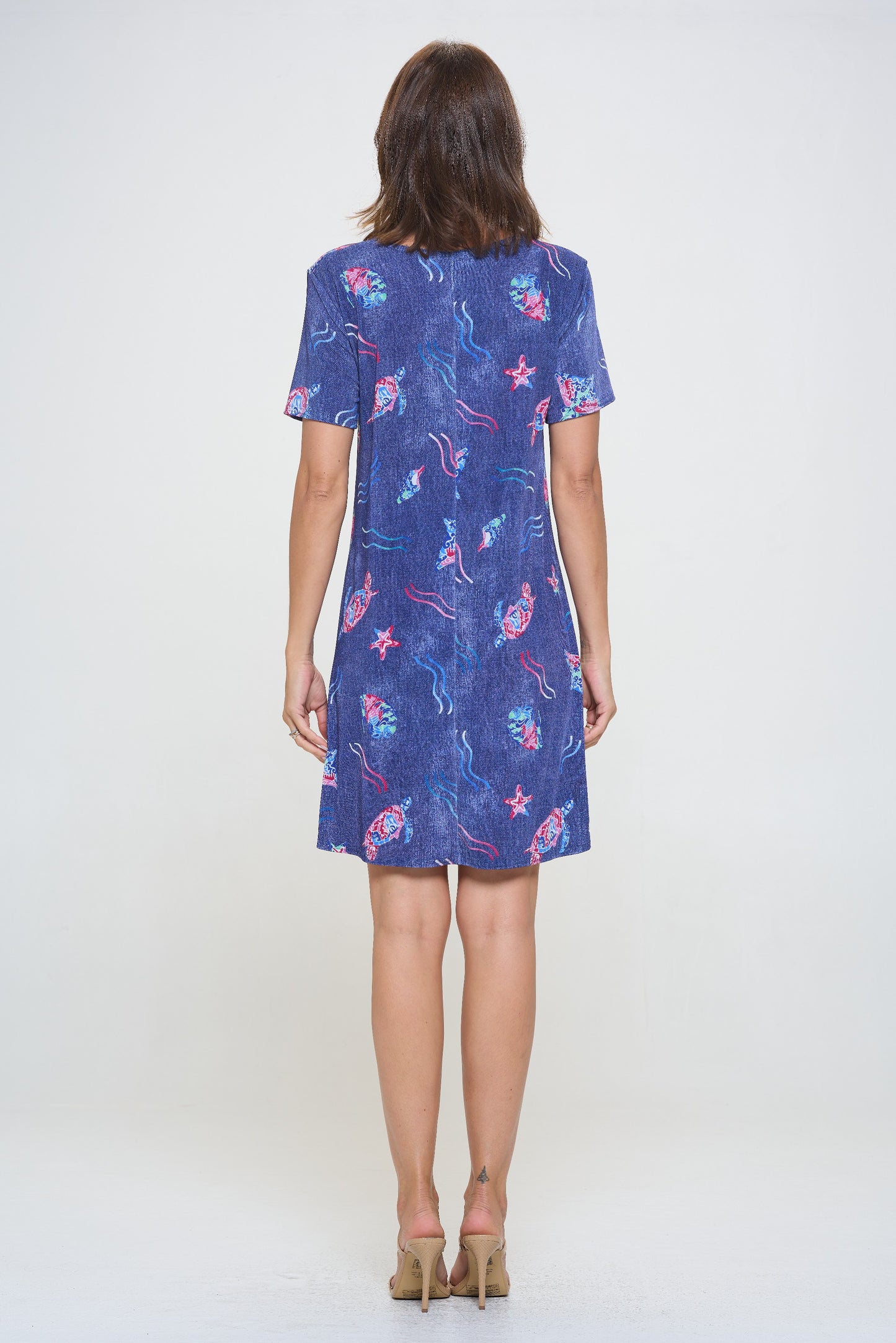 BNS Missy Dress Short Sleeve Print-7004BN-SRD1-D007