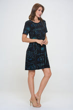 Load image into Gallery viewer, Plus Size Print Missy Dress Short Sleeve-7004BN-SXP1-W401
