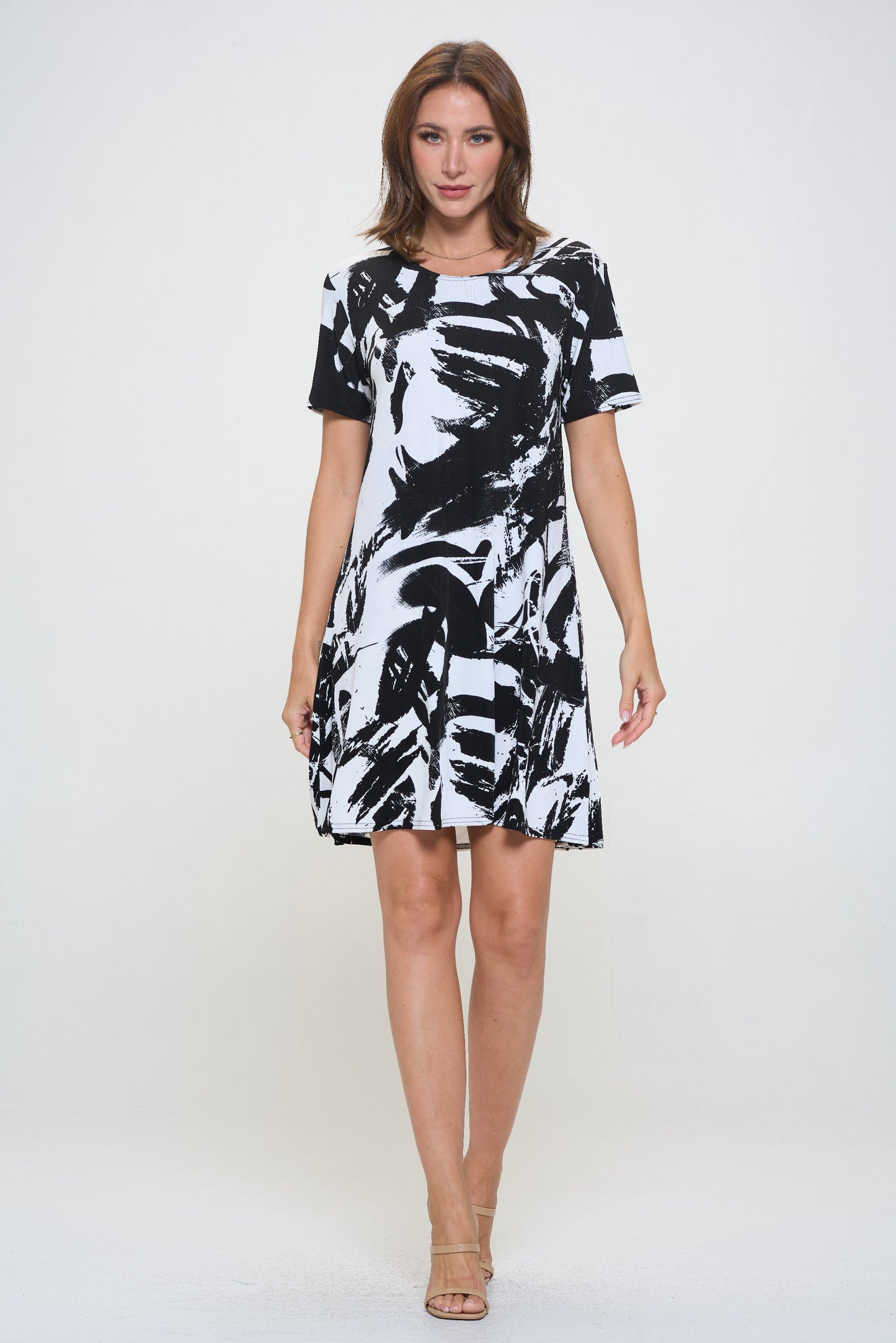 BNS Missy Dress Short Sleeve Print-7004BN-SRP1-W403
