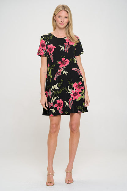 Plus Size Print Missy Dress Short Sleeve-7004BN-SXP1-W431