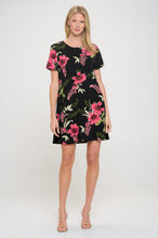 Load image into Gallery viewer, Plus Size Print Missy Dress Short Sleeve-7004BN-SXP1-W431
