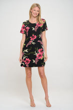 Load image into Gallery viewer, Plus Size Print Missy Dress Short Sleeve-7004BN-SXP1-W431
