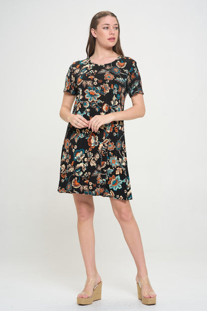 BNS Missy Dress Short Sleeve Print-7004BN-SRP1-W434