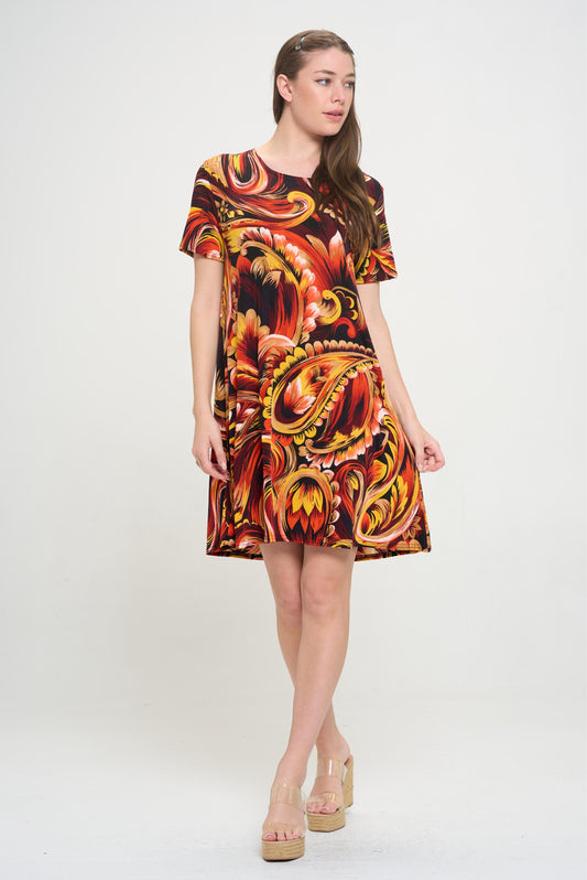 BNS Missy Dress Short Sleeve Print-7004BN-SRP1-W435