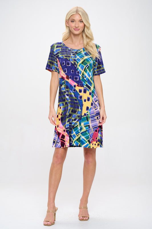 BNS Missy Dress Short Sleeve Print-7004BN-SRP1-W441