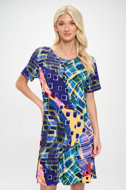 BNS Missy Dress Short Sleeve Print-7004BN-SRP1-W441