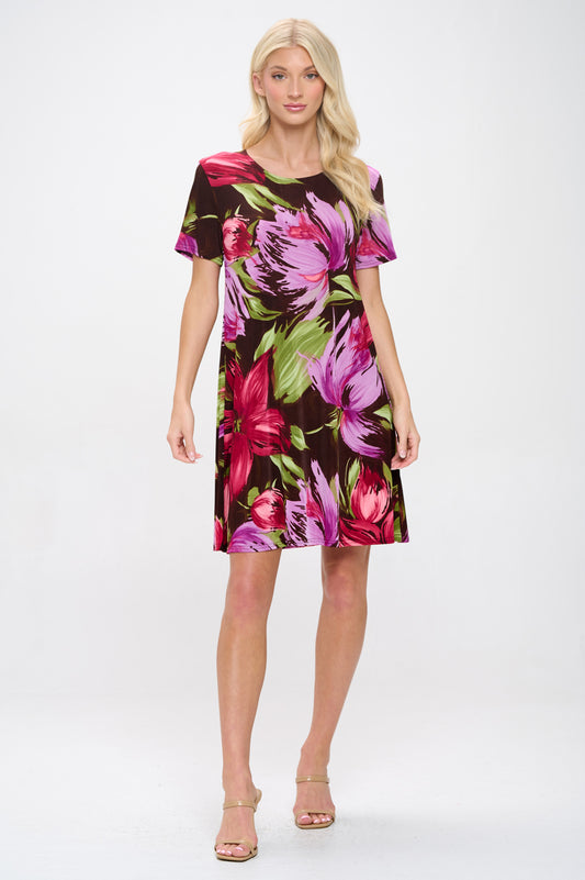 BNS Missy Dress Short Sleeve Print-7004BN-SRP1-W442